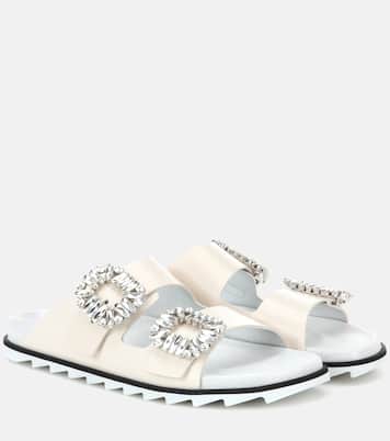 صندل Slippers من الجلد مع تزيين Slidy Viv | Roger Vivier