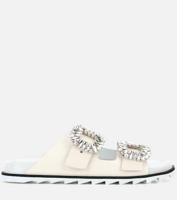 صندل Slippers من الجلد مع تزيين Slidy Viv | Roger Vivier