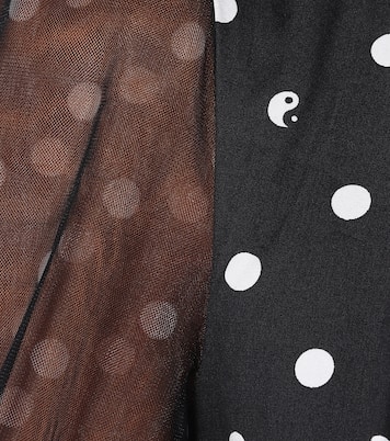 Rose polka-dot cotton-blend top | Staud