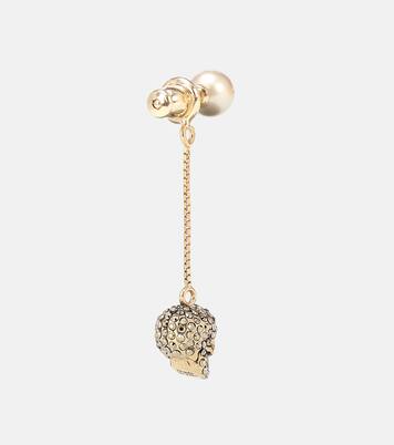 Ohrringe mit Kristallen und Zierperle | McQueen