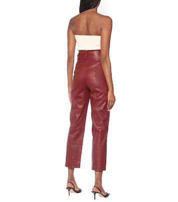 Pantaloni Katousha a vita alta in pelle | Stouls