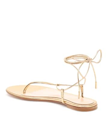Sandalen Gwyneth aus Metallic-Leder | Gianvito Rossi