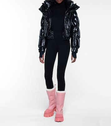 Stivali Monolith in pelle e shearling | Prada