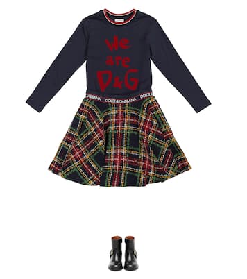 Karierter Rock aus Tartan | Dolce&Gabbana Kids