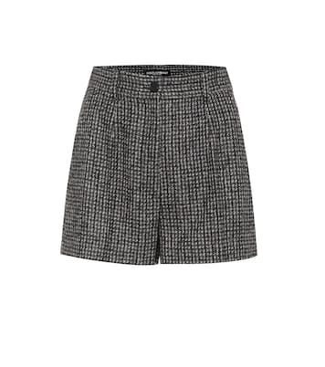 Checked high-rise wool-blend shorts | Dolce&Gabbana
