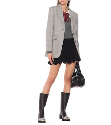 Stivali in pelle con borchie | Miu Miu