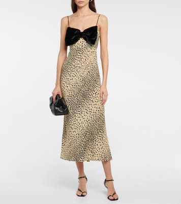 Leanna animal-print silk midi dress | Rixo