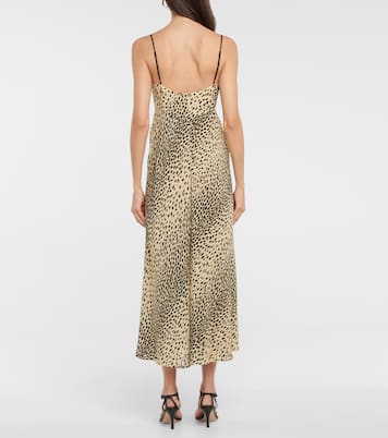 Leanna animal-print silk midi dress | Rixo