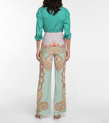 Pantalon à taille haute en soie | Etro