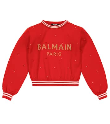 Logo提花初剪羊毛运动衫 | Balmain Kids
