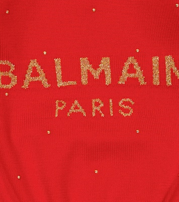 Logo提花初剪羊毛运动衫 | Balmain Kids