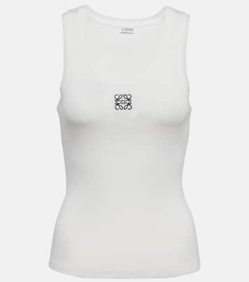 Tank top en mezcla de algodón con anagrama | Loewe
