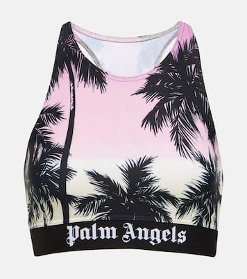 Pink Sunset logo sports bra | Palm Angels