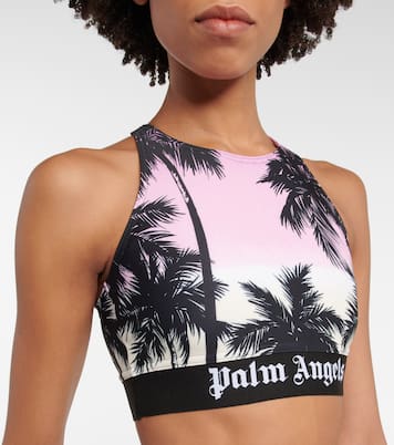 Pink Sunset logo sports bra | Palm Angels