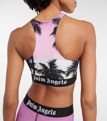 Pink Sunset logo sports bra | Palm Angels