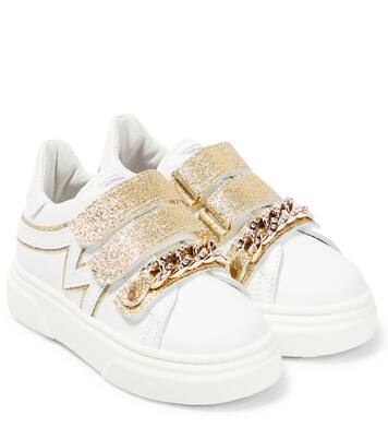 Sneakers in pelle con decorazioni | Monnalisa