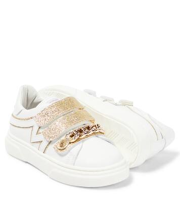 Sneakers in pelle con decorazioni | Monnalisa