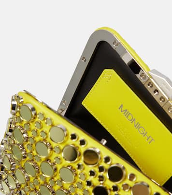 Midnight Mini embellished leather clutch | The Attico