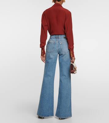 Jeans flared de tiro alto | Balmain