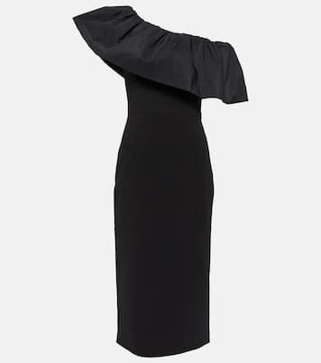 After Hours one-shoulder crêpe midi dress | Rebecca Vallance