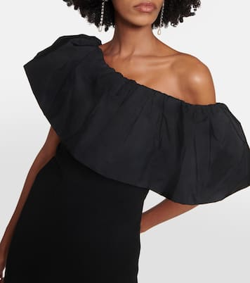 After Hours one-shoulder crêpe midi dress | Rebecca Vallance