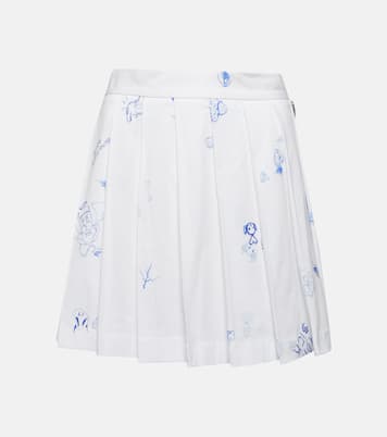 Minifalda de algodón estampada plisada | Vetements