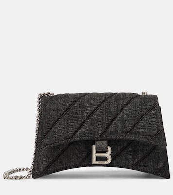Crush denim shoulder bag | Balenciaga