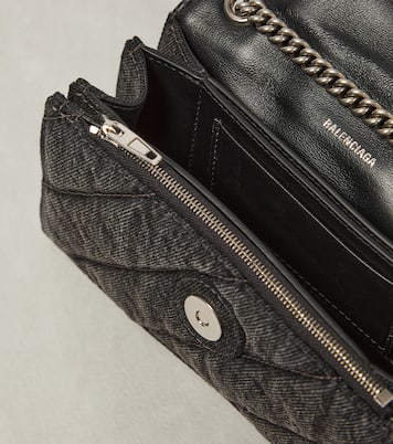 Crush denim shoulder bag | Balenciaga