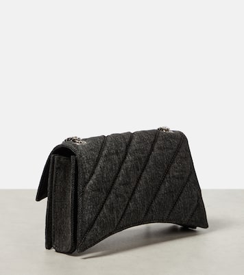 Crush denim shoulder bag | Balenciaga