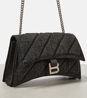 Crush denim shoulder bag | Balenciaga