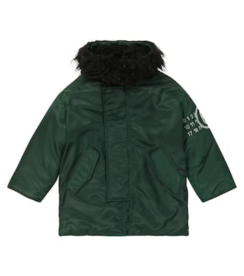 Parka in twill con cappuccio | MM6 Maison Margiela Kids
