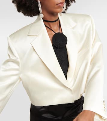Blazer cropped in lana e seta | Magda Butrym