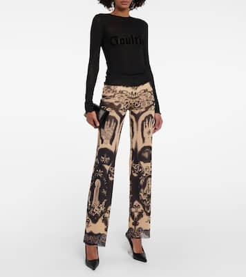 Tattoo Collection Top aus Tüll | Jean Paul Gaultier