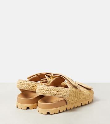 Monolith crochet raffia-effect sandals | Prada