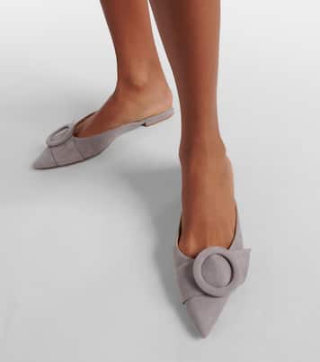 Slippers aus Veloursleder | Gianvito Rossi