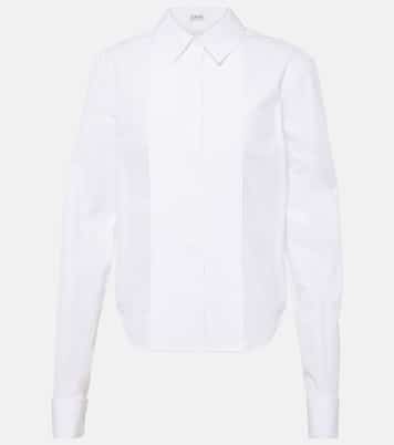 Pleated cotton blouse | Loewe