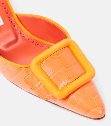Maysalebi 50 croc-effect leather mules | Manolo Blahnik