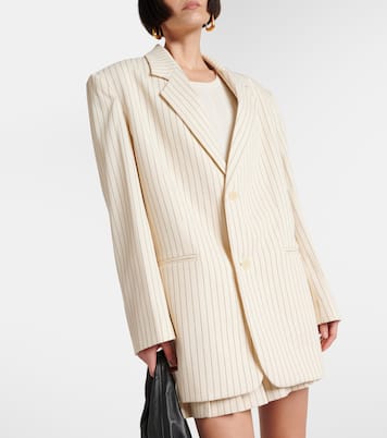 Aiden pinstripe twill blazer | The Frankie Shop