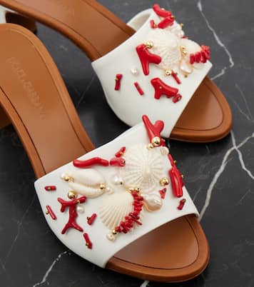 Verzierte Pantoletten aus Leder | Dolce&Gabbana