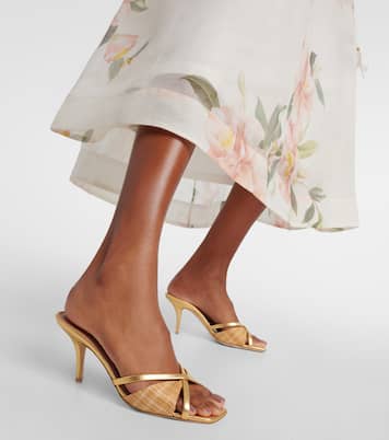 Sandali Penn 70 in rafia e pelle | Malone Souliers