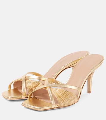 Sandali Penn 70 in rafia e pelle | Malone Souliers