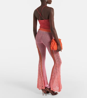 Open-knit cotton flared trousers  | Roberta Einer