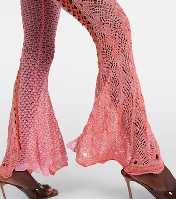 Open-knit cotton flared trousers  | Roberta Einer