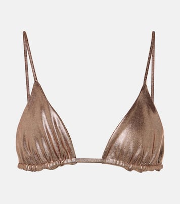 Top bikini Via in lamé | Jade Swim