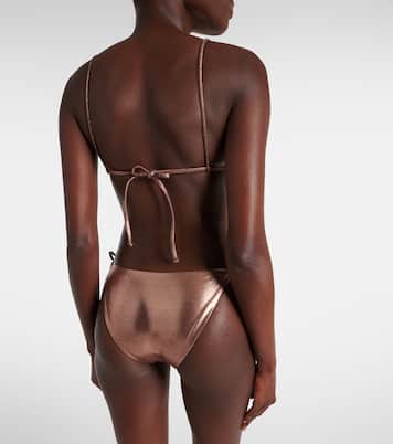 Top bikini Via in lamé | Jade Swim
