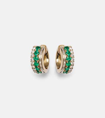 Boucles d'oreilles Lola en or 18 ct, émeraudes et diamants | Anita Ko