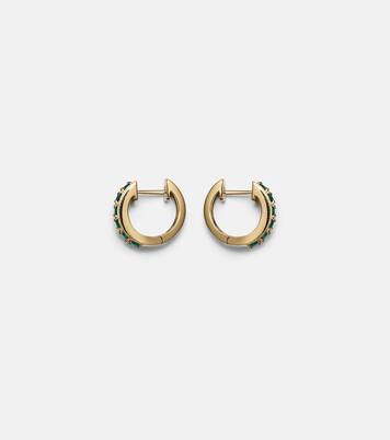 Boucles d'oreilles Lola en or 18 ct, émeraudes et diamants | Anita Ko