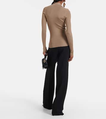 Pullover in maglia di seta a coste | Saint Laurent