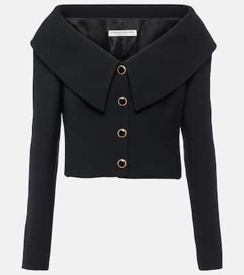 Veste en laine à encolure bardot | Alessandra Rich