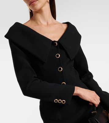 Veste en laine à encolure bardot | Alessandra Rich